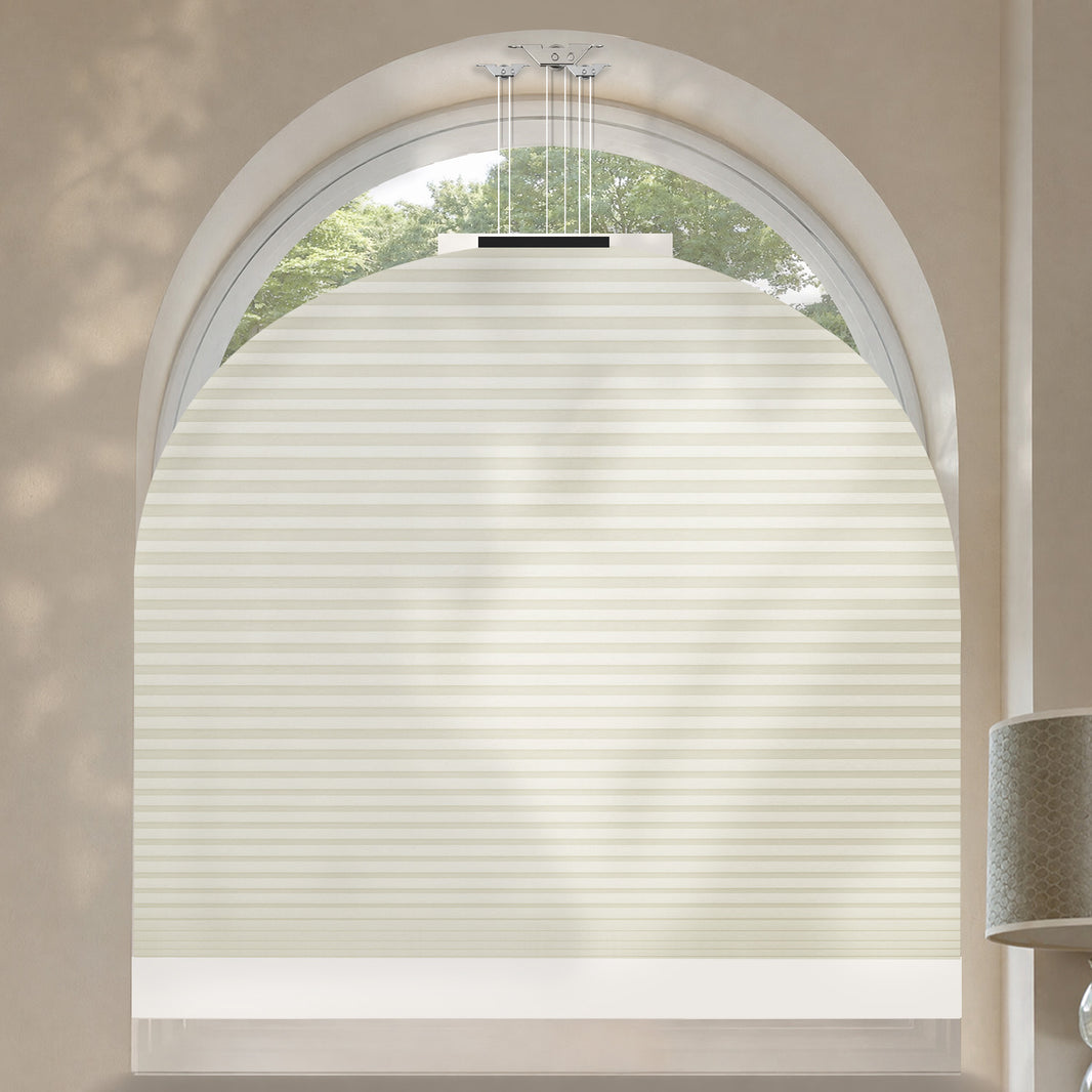 Kincmo Motorized Elongated Arched Cellular Shades