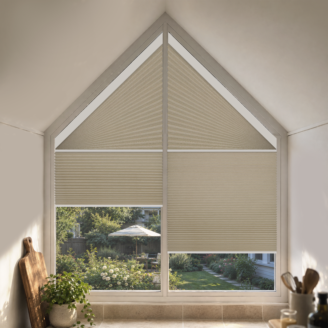 Kincmo Motorized Trapezoid Cellular Shades
