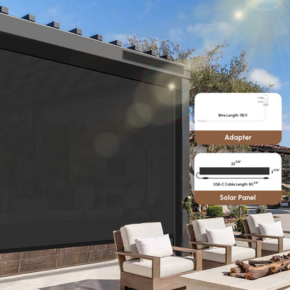 Kincmo Motorized Zipper Track Windproof & Smart Outdoor Screens