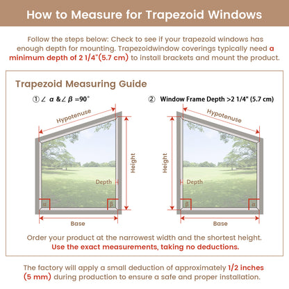 Kincmo Motorized Trapezoid Cellular Shades