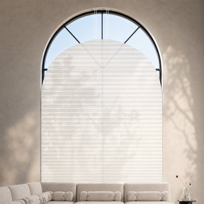Kincmo Motorized Elongated Arched Cellular Shades